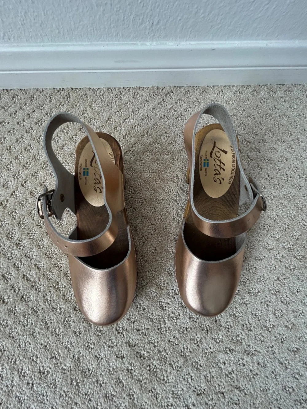 Lotta from Stockholm pink low wood clog sz 38 - Picture 4 of 6